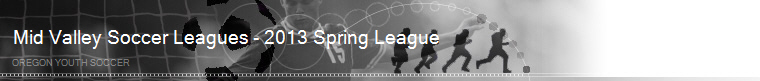 Mid Valley Soccer Leagues - 2013 Spring League banner